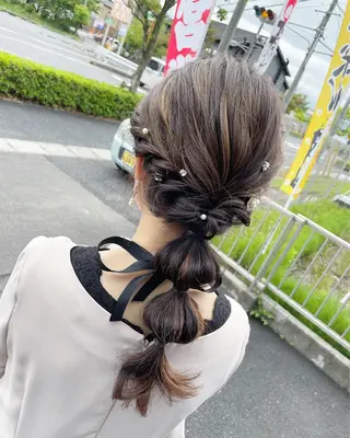 ヘアアレンジ JowA✂︎ 目片夏実のヘアスタイル