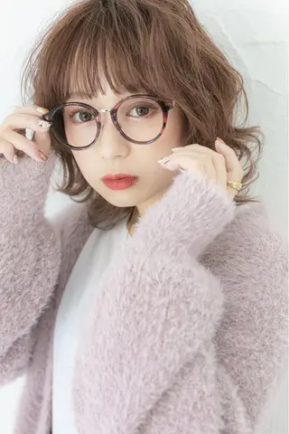 ミディアム カラー ヘアアレンジ 小顔カット/艶 カラー特化♡MIHOのヘアスタイル