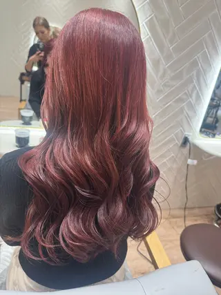 ロング カラー 河添 麗菜のヘアスタイル