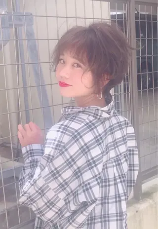 ショート カラー パーマ grand juteのヘアスタイル