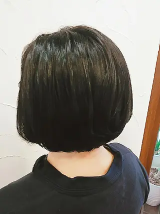 ミディアム 髪質改善＆白髪ぼかし カラー♡店長みやけ♡のヘアスタイル