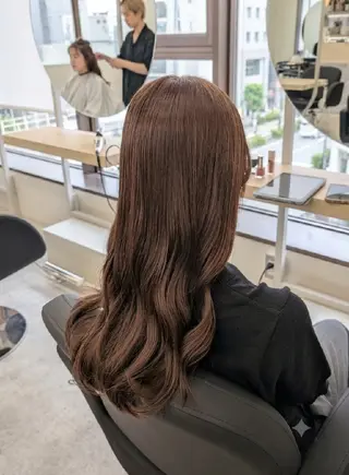 ロング カラー ブリーチなしWカラー 【艶感✨透明感】中澤のヘアスタイル