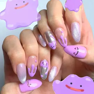 ネイル 渋谷／チップ長さ出し 👑アプレgel-xのネイルデザイン