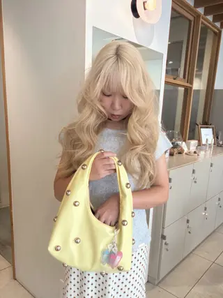 ロング カラー 似合わせカットカラー りおなのヘアスタイル