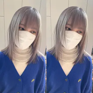 ミディアム カラー 💜ハイトーン💛 マジカルかいちゃんのヘアスタイル