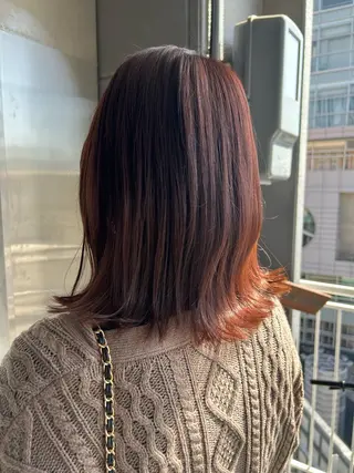 ミディアム カラー 滝本 和叶のヘアスタイル
