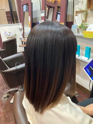 セミロング Well‘s黒木🌿 レイヤー💎寒色のヘアスタイル