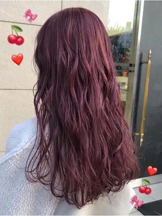 ロング カラー ヘアアレンジ TSUNA 🌙 Lim 五反田のマツエク・マツパデザイン