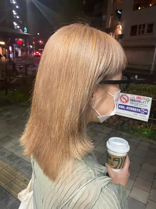 ミディアム カラー ヘアアレンジ TSUNA 🌙 Lim 五反田のマツエク・マツパデザイン