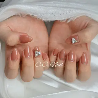 ネイル CeCeGarden ✨️キラキラワンホンのネイルデザイン