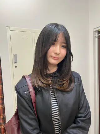 ミディアム Sanaダブルカラー ✨️パルコ徒歩1分のヘアスタイル