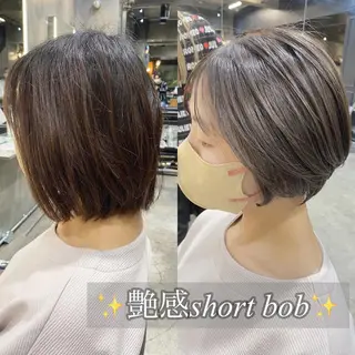 ショート カラー 透明感カラー🌿 グレージュ🐺陽介のヘアスタイル