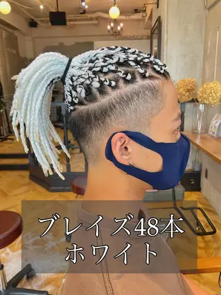 セミロング ヘアアレンジ メンズ エクステ指名No.1 【店長】キッタのヘアスタイル