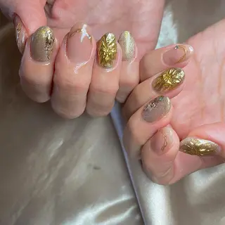 ミディアム カラー パーマ ヘアアレンジ メンズ キッズ ネイル マツエク・マツパ el. by Aoのネイルデザイン