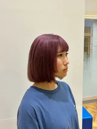 ミディアム カラー 田中 真白のヘアスタイル