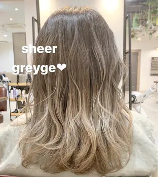 セミロング カラー ハイトーンカラー♡ yuのヘアスタイル
