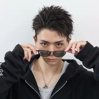 ショート カラー パーマ メンズ 🔥メンズ極🔥韓国 シャドウ/波巻き柿崎のヘアスタイル