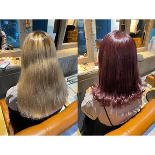 カラー 🩵盛れる顔周り/ 艶カラーemi🩵のヘアスタイル