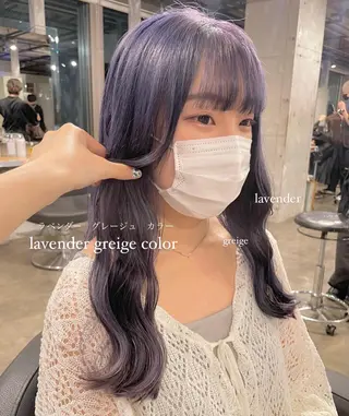 ロング カラー パーマ ヘアアレンジ メンズ キッズ ネイル マツエク・マツパ アイブロウ 透明感カラー・レイヤ ー🎀amika🎀のヘアスタイル