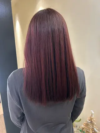 セミロング カラー hubhair レイヤー/透明感のヘアスタイル