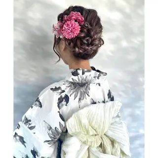 ロング ヘアアレンジ 🖤kana韓国ヘア 艶髪カラー特化🖤のヘアスタイル