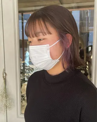 ミディアム カラー yajima Moemiのヘアスタイル