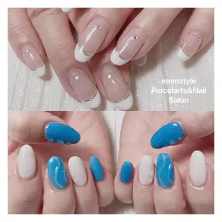 ミディアム ネイル 🐾enen style 🐾のネイルデザイン