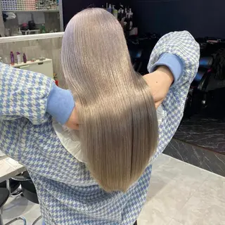 ロング カラー パーマ ヘアアレンジ メンズ キッズ ネイル マツエク・マツパ アイブロウ 🎀ハイトーンNo .1🩵NaGiSaのヘアスタイル