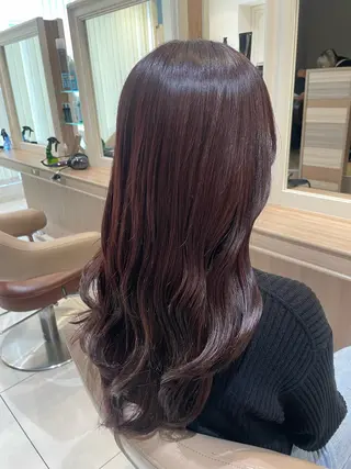 セミロング カラー ヘアアレンジ 韓国ヘアメイク🎀/ 縮毛矯正✨山本媛香のヘアスタイル