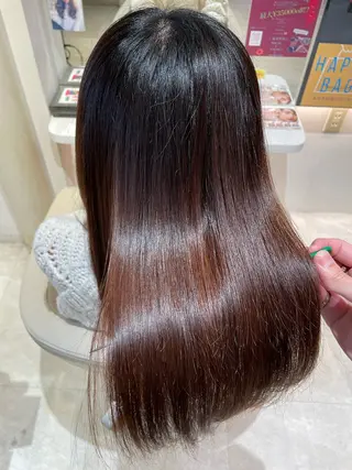 ロング 髪質改善・縮毛矯正 濱　泰賀のヘアスタイル