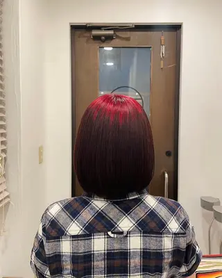 ショート カラー ヘアアレンジ メンズ キッズ 🦠デザインカラー/ 魚瀬あおい🦠のヘアスタイル