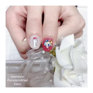 ミディアム ネイル 🐾enen style 🐾のネイルデザイン
