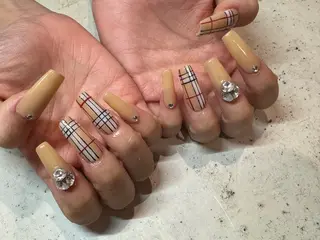 ネイル 韓国/ワンホン/長さ 出しつけ放題🎀のネイルデザイン
