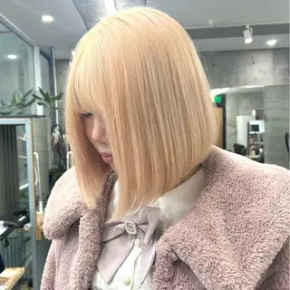 ミディアム カラー Acchon/心斎橋 💚ダブルカラーのヘアスタイル