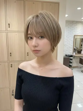 ショート 丸みショートボブ/ タッセルボブ 吉野のヘアスタイル