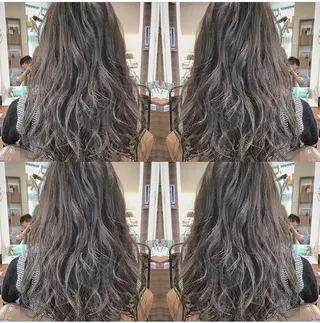 ロング カラー ヘアアレンジ 白髪ぼかしハイライト 茗荷谷駅徒歩2分のヘアスタイル