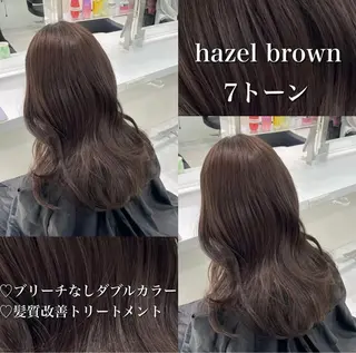 カラー 🤍ブリーチなし ブラウンhimi🤍のヘアスタイル
