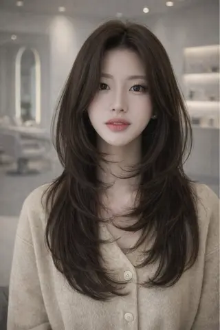ロング 本場韓国ヘア特化 아이비/Aibiのヘアスタイル