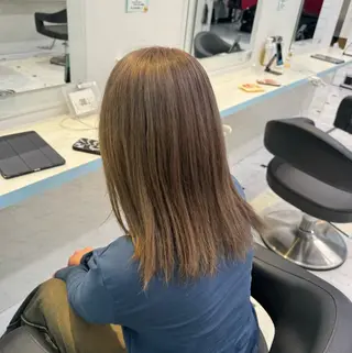 ミディアム 🤎モテ髪&透明感 ミルクティー🥣🤎のヘアスタイル