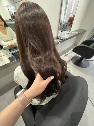 ロング カラー ヘアアレンジ 韓国透明感🇰🇷 SAKURAのヘアスタイル