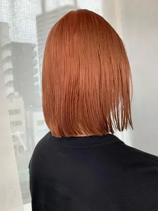 ミディアム カラー ボブパーマコテ巻き風 パーマNo1深江秀平のヘアスタイル