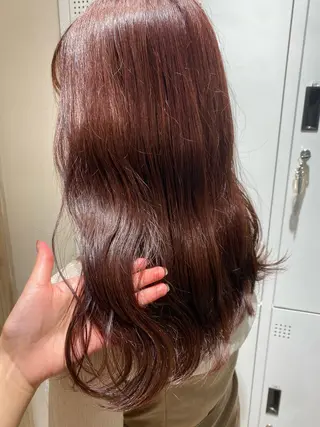 ロング 🐩透明感ミルクティ ーピンクニイナ🐩のヘアスタイル