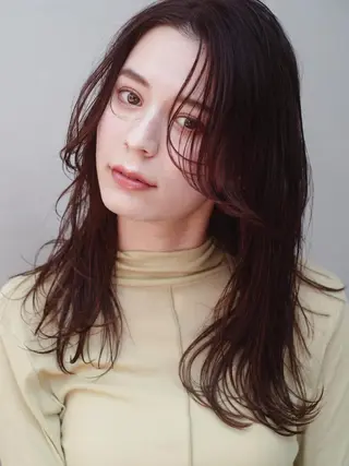 ロング カラー レイヤーカット 赤み消し　店長/大和のヘアスタイル