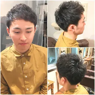 ショート メンズ 柔らか垢抜けｶﾗｰと ｶｯﾄ🫧ASUKAのヘアスタイル