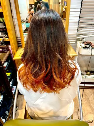 セミロング カラー 松井 敬太郎のヘアスタイル