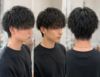 ショート メンズ パーマ Men's Lienのヘアスタイル