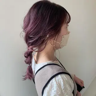 ミディアム カラー 本間 結衣のヘアスタイル