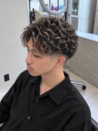 カラー パーマ メンズ メンズパーマ/ メッシュ/こゆきのヘアスタイル