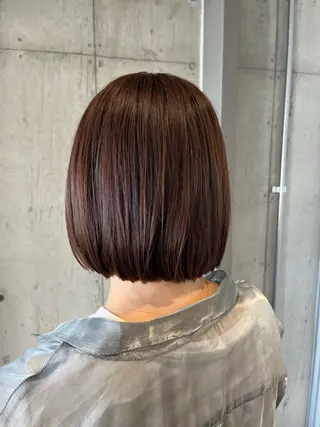 ミディアム カラー ヘアアレンジ 💥ボブ/艶髪/ 透明感カラー/陸人のヘアスタイル