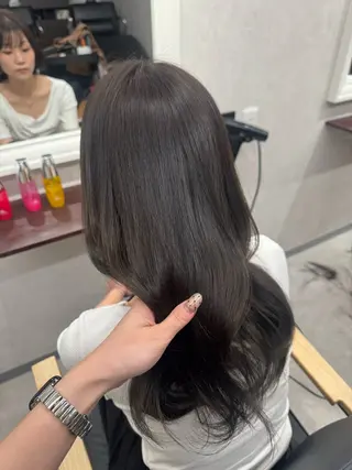 カラー 🩵ワンカラー／ 銀座／mayu🩵のヘアスタイル